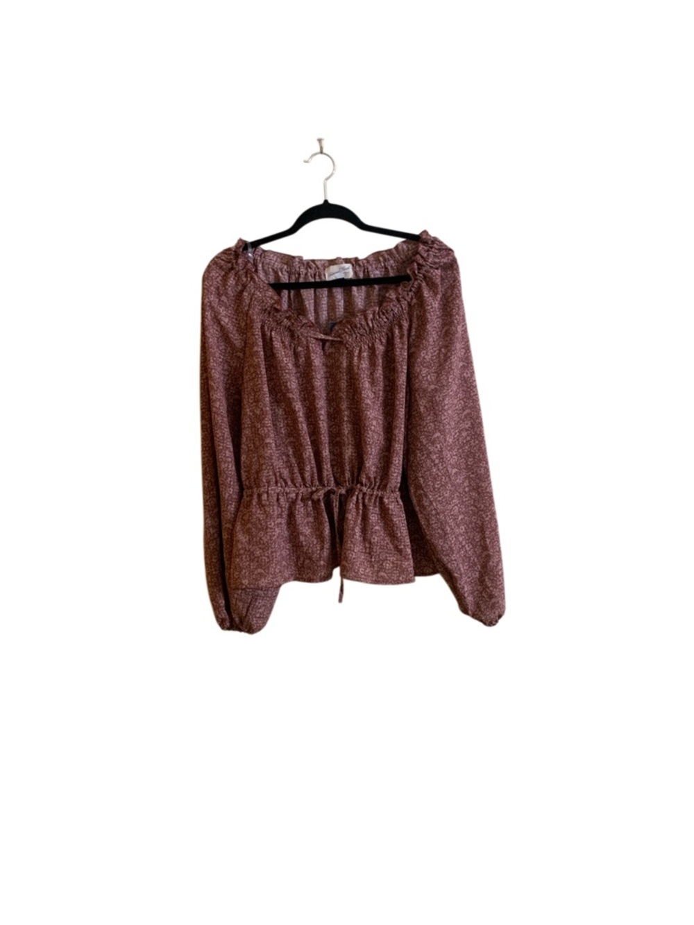 Universal Thread women’s Rust Floral Peasant long sleeve Blouse
